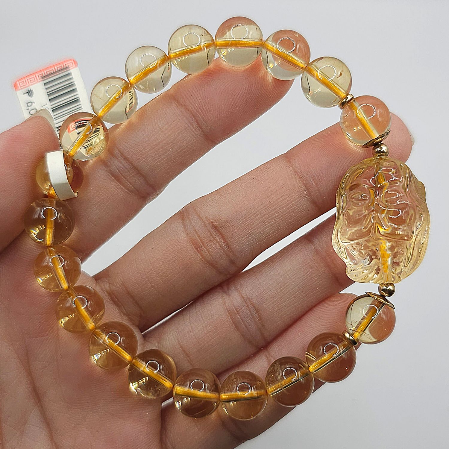 Natural Citrine with Mermaid