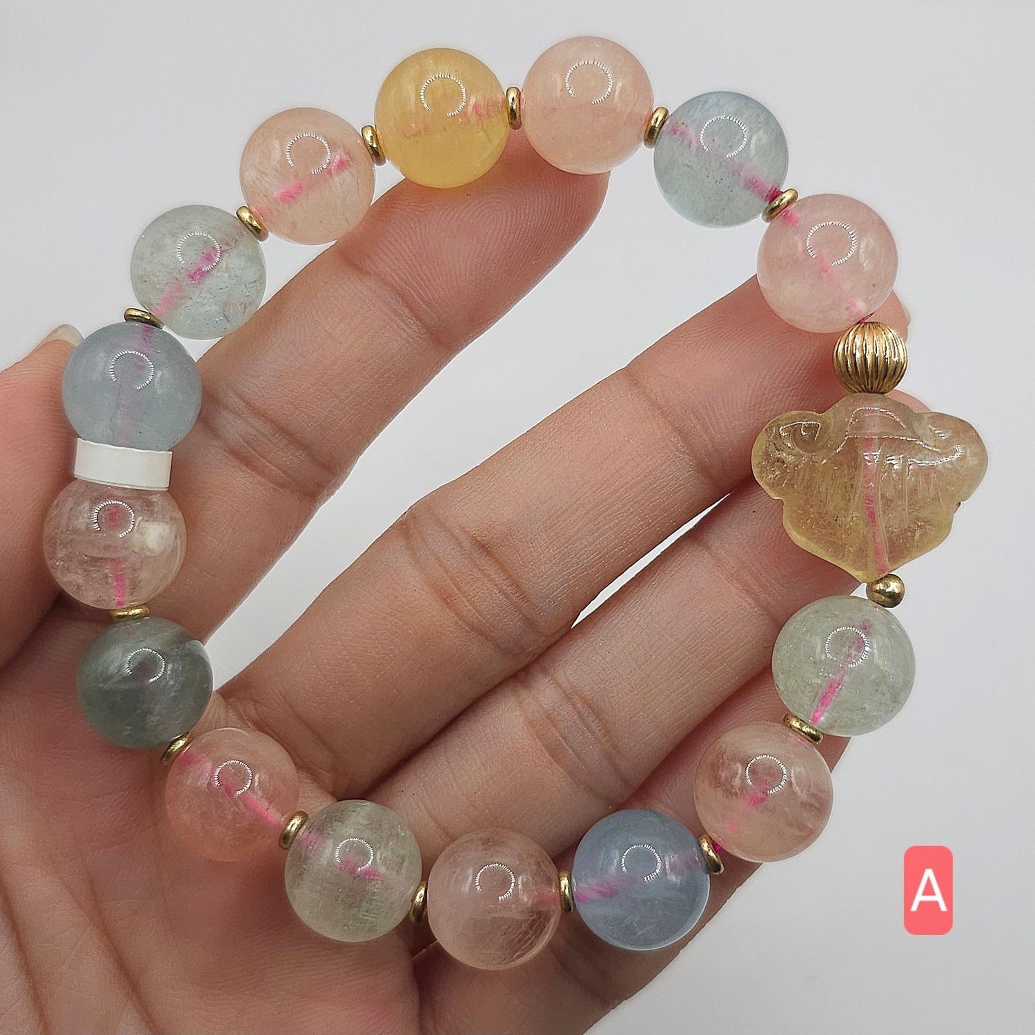 Natural Morganite with Ruyi