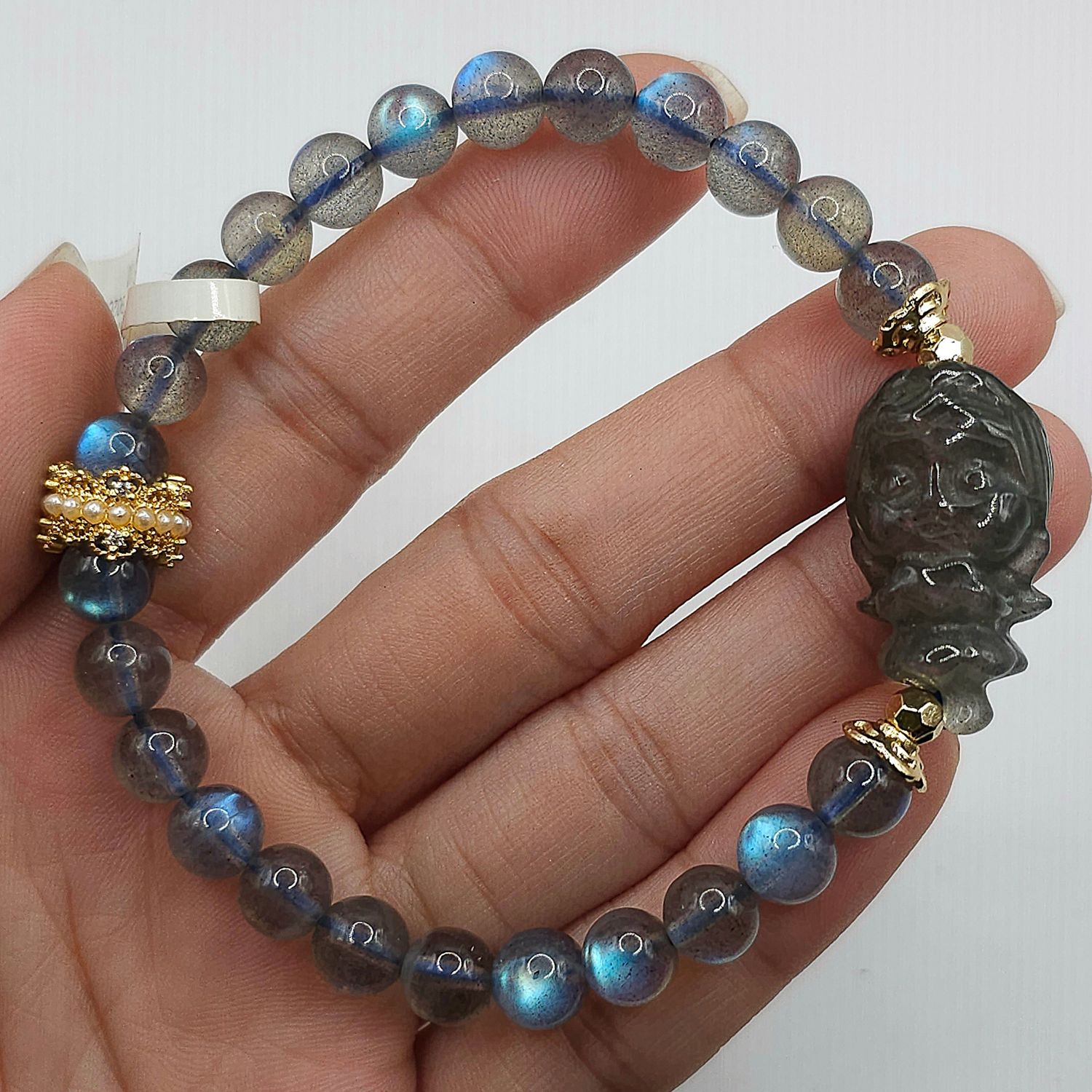 Natural Labradorite with Angel