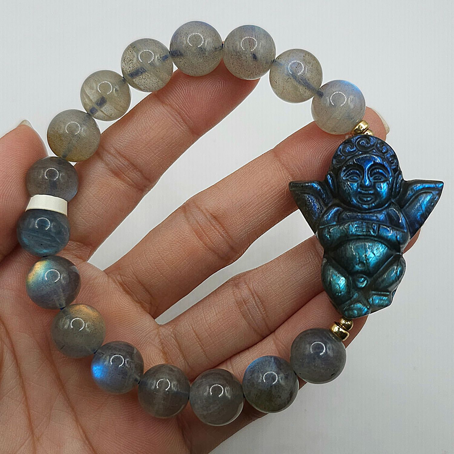 Natural Labradorite with Angel