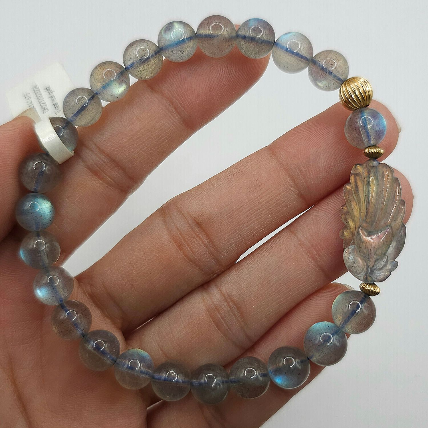 Natural Labradorite with 9 Tail Fox