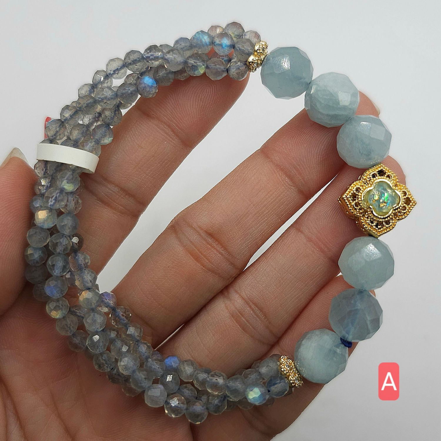 Natural Aquamarine x Labradorite