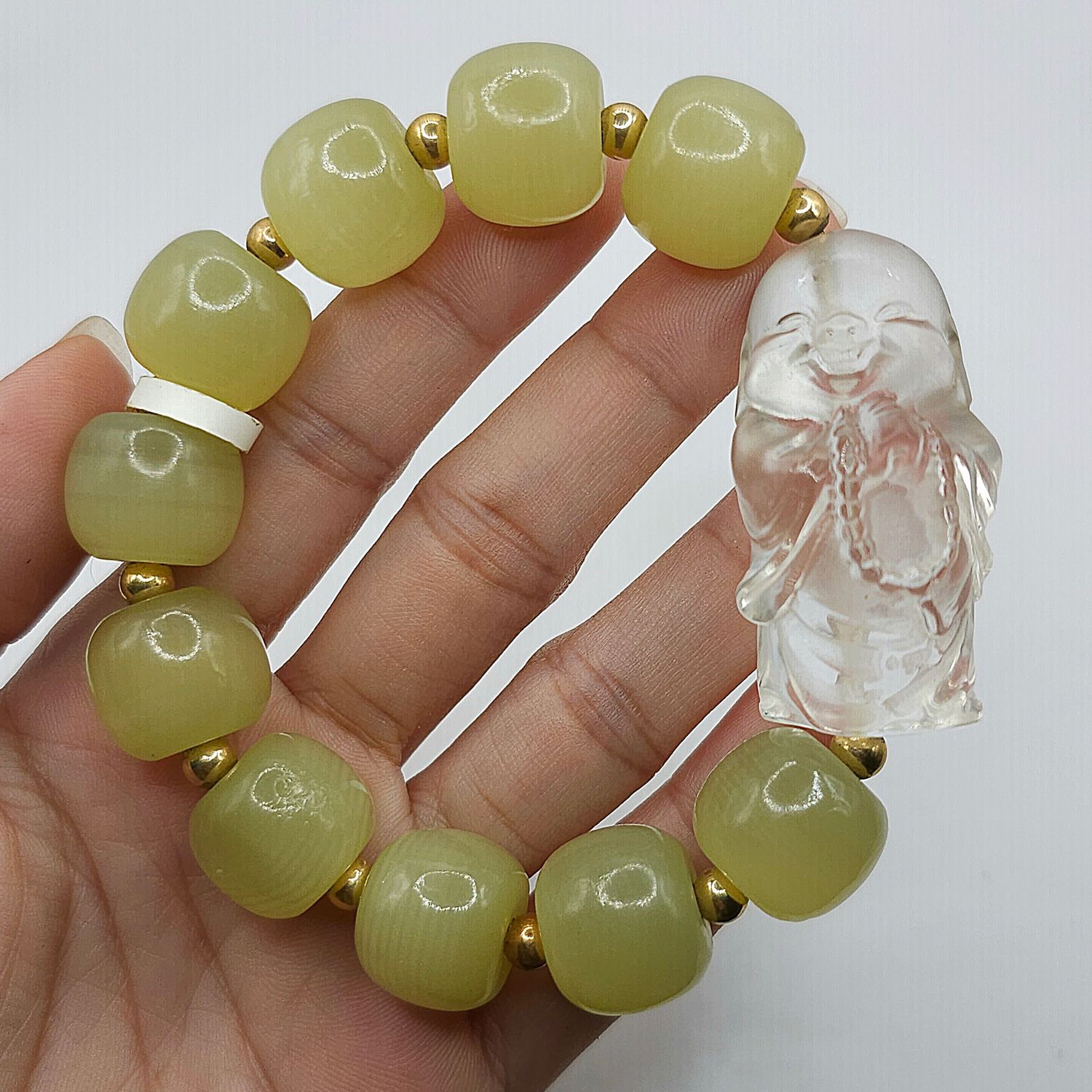 Natural Hetian Jade with Buddha