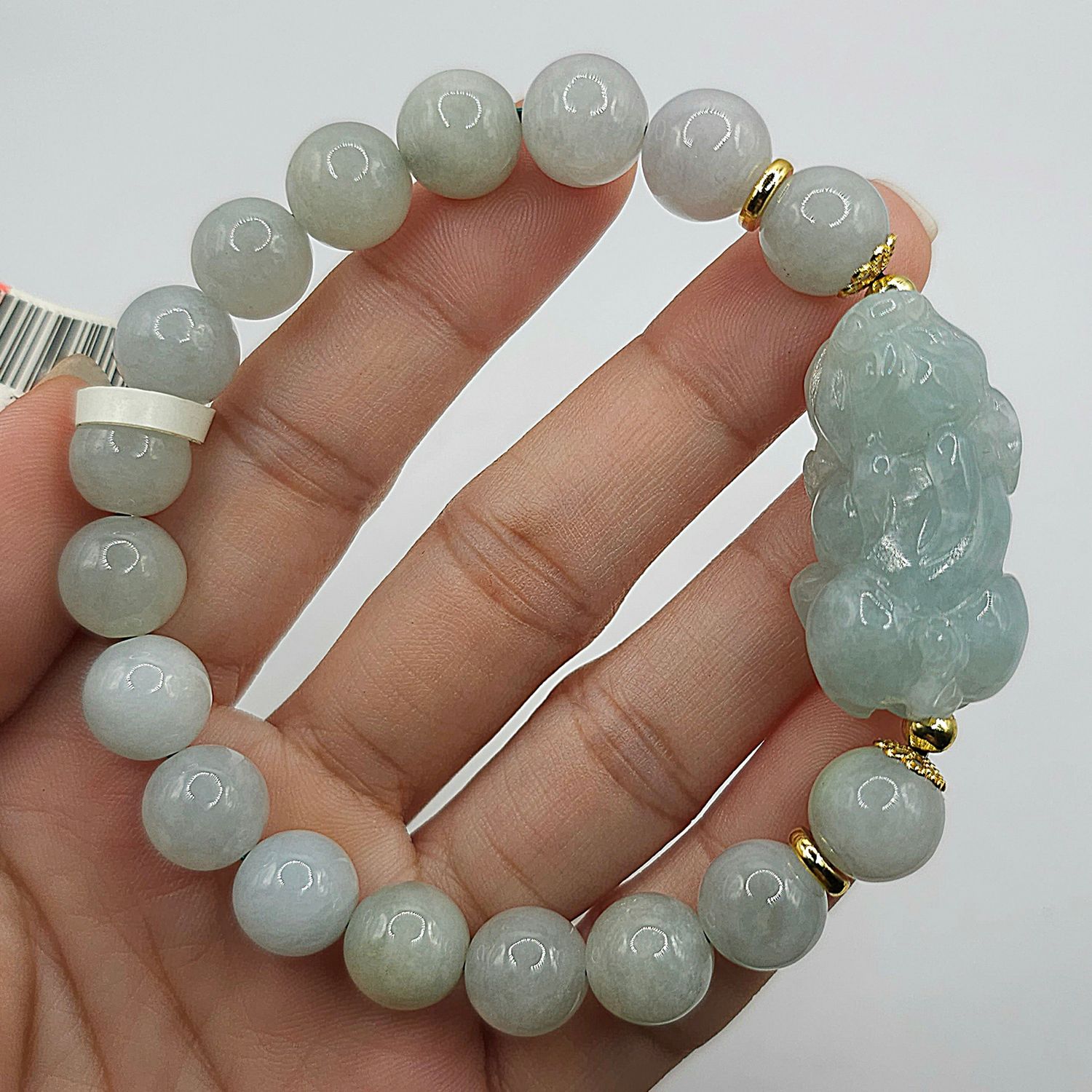 Natural Burma Ice Jade with Pixiu Dragon