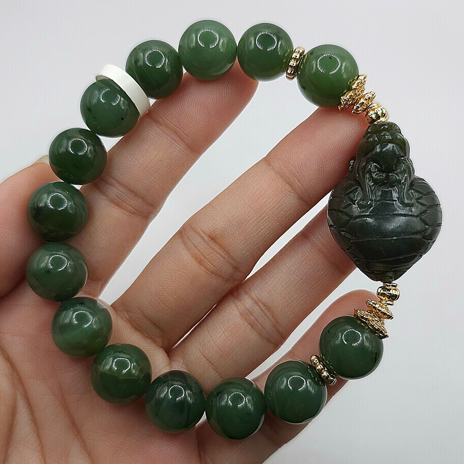 Natural Hetian Jade with Dragon Pixiu
