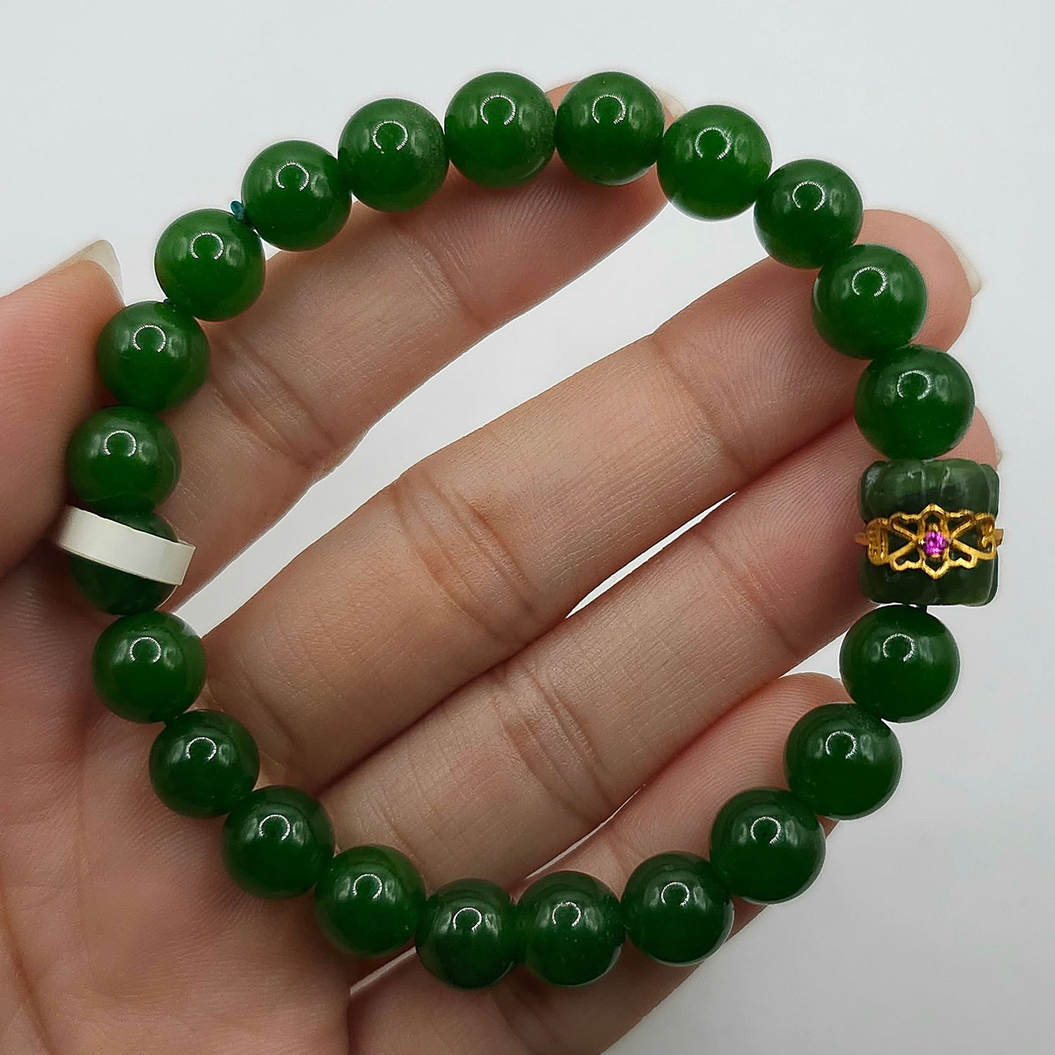 Natural Imperial Jade with Lotus