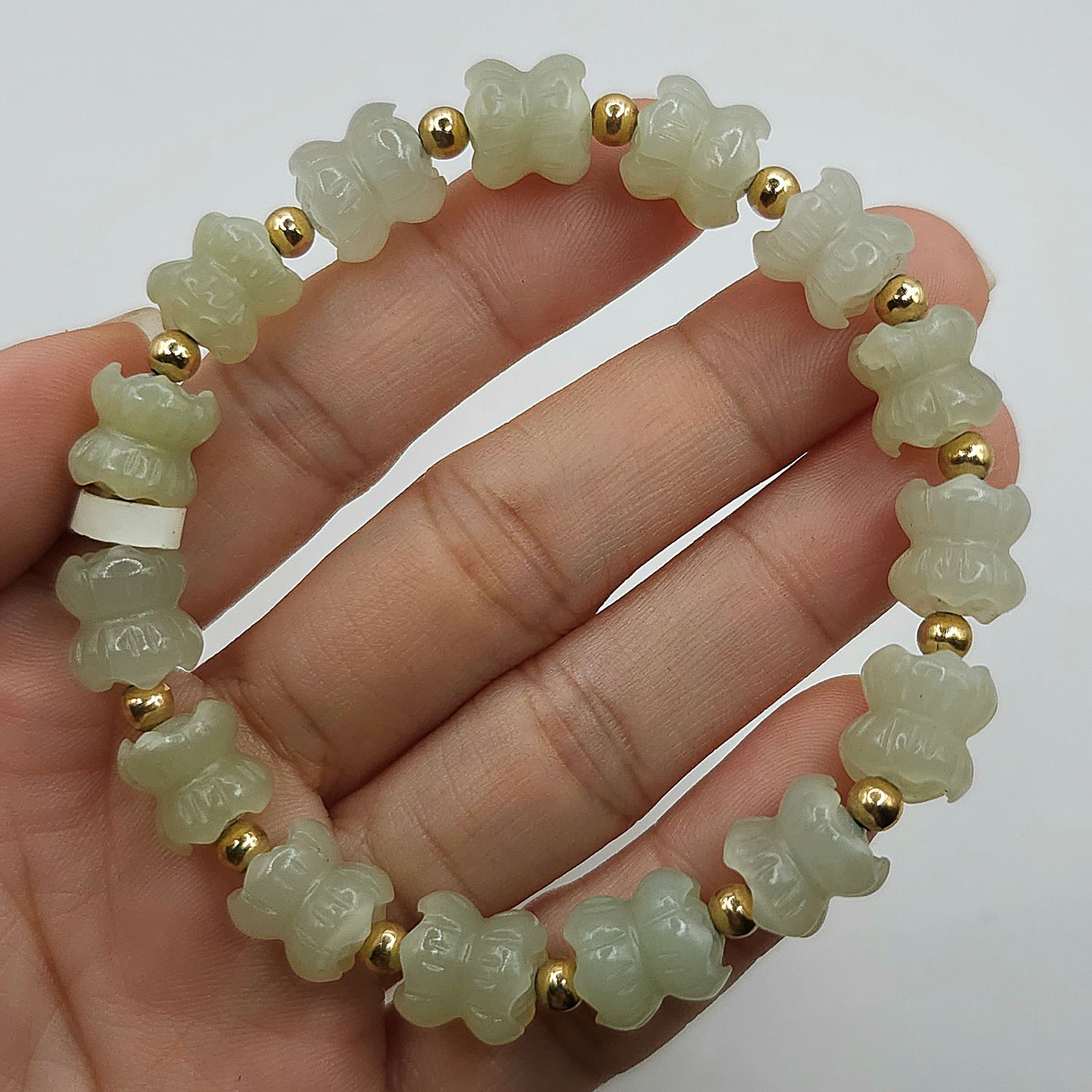 Natural Hetian Jade Double Lotus
