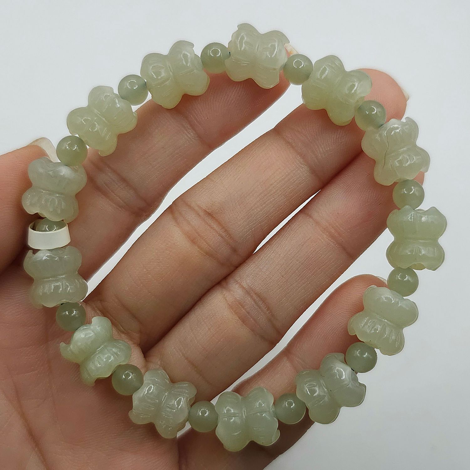 Natural Hetian Jade Double Lotus