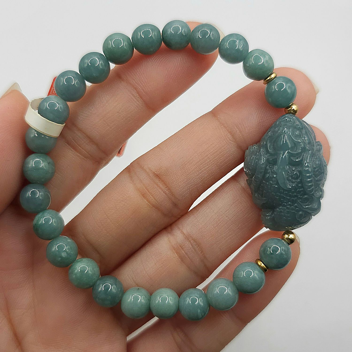 Natural Blue Water Jade with Dragon