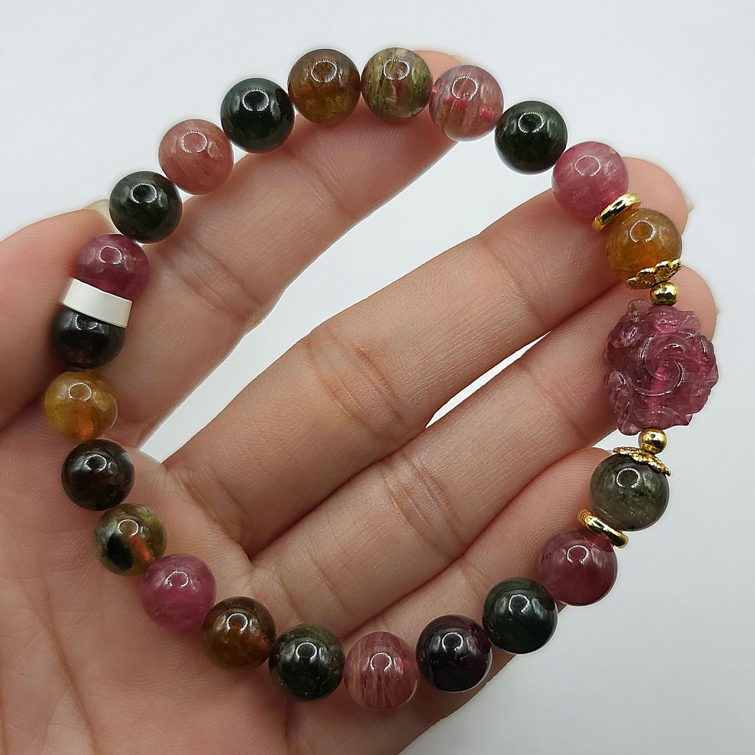 Natural Candy Tourmaline with Flower
