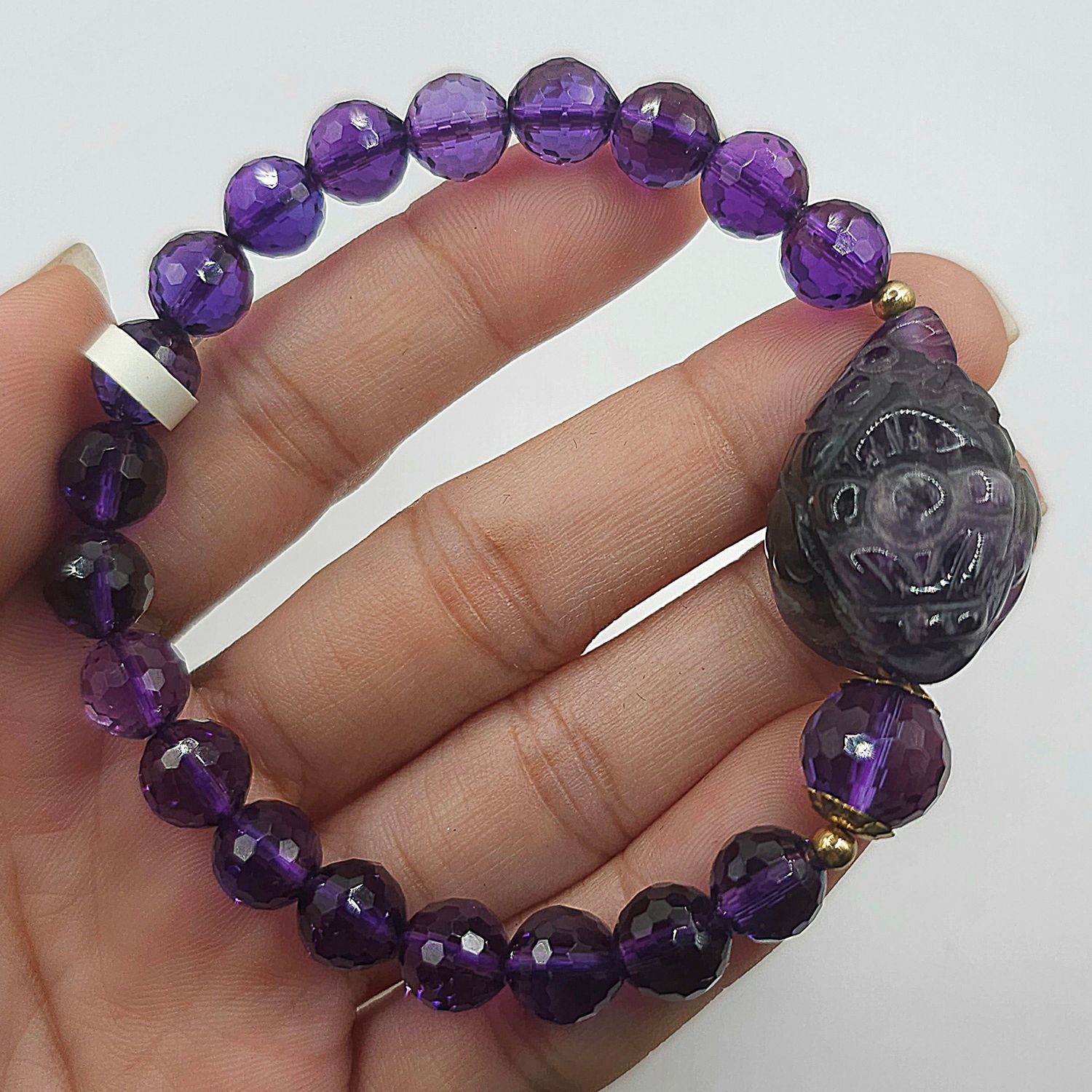 Natural Amethyst with Dragon Toad