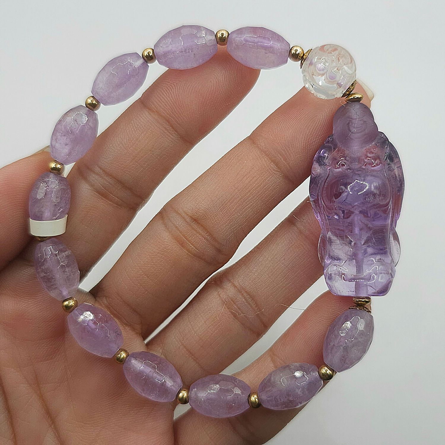 Natural Amethyst with Buddha