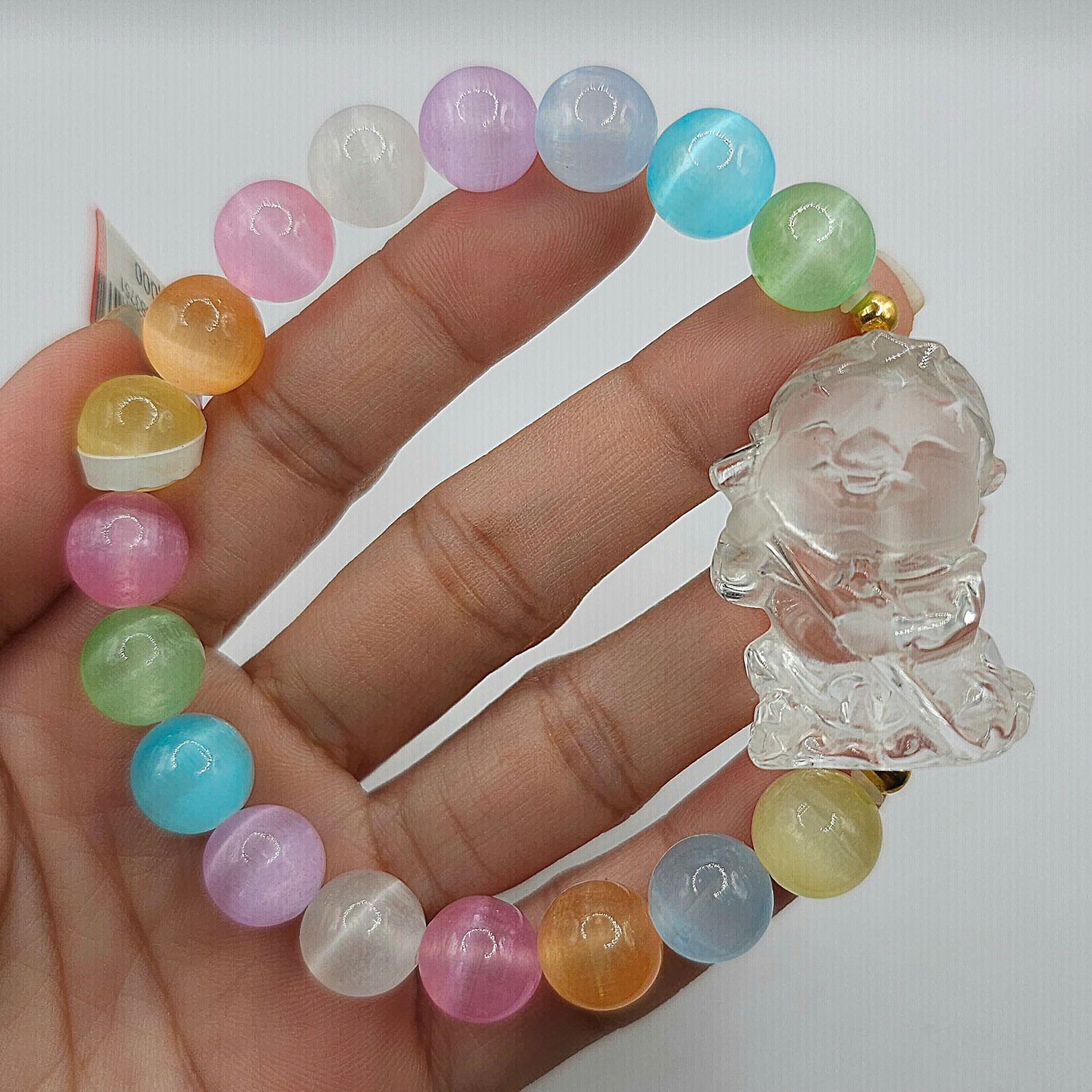 Natural Colorful Selenite x Clear Quartz Journey to the West 18K