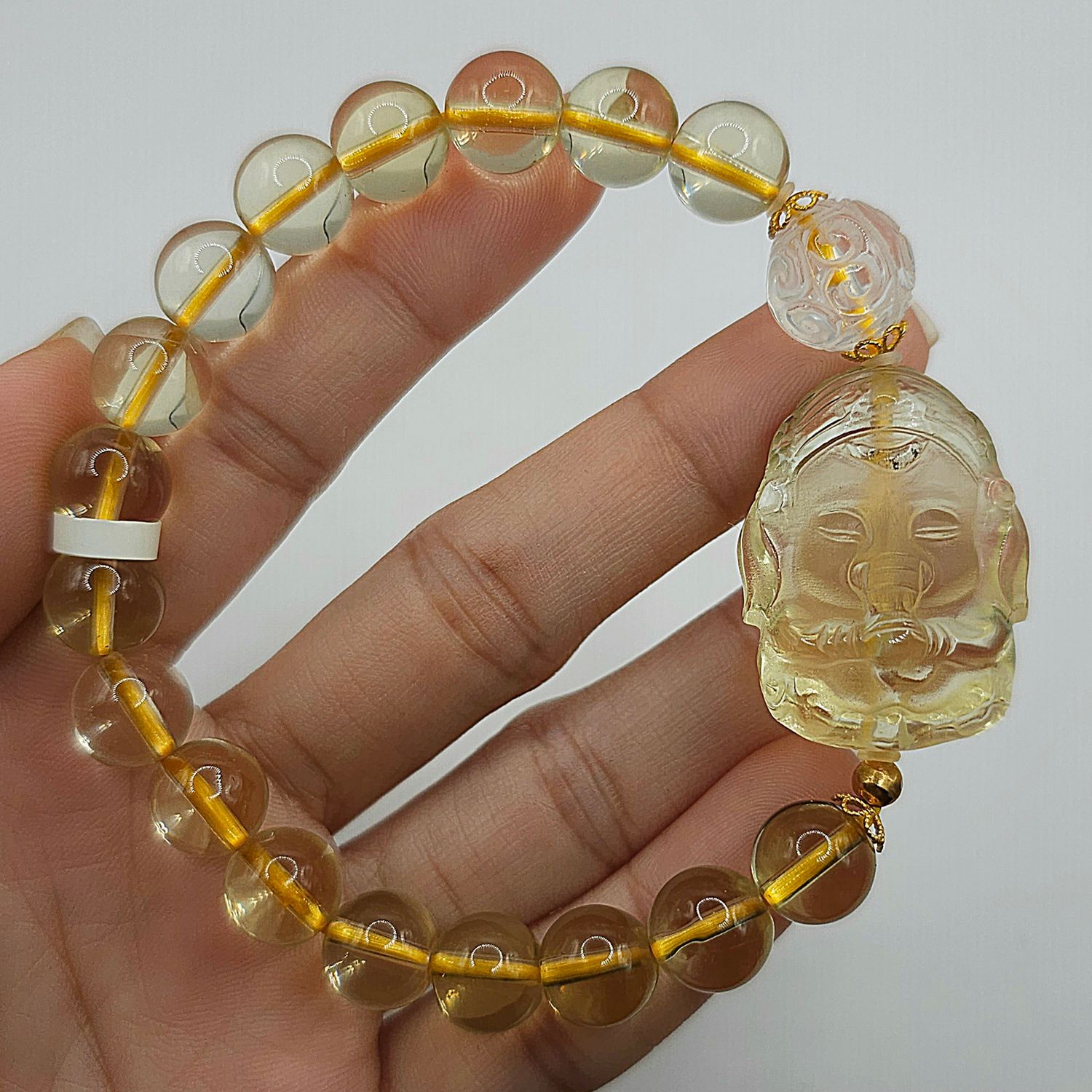 Natural Citine with Ganesha 18K