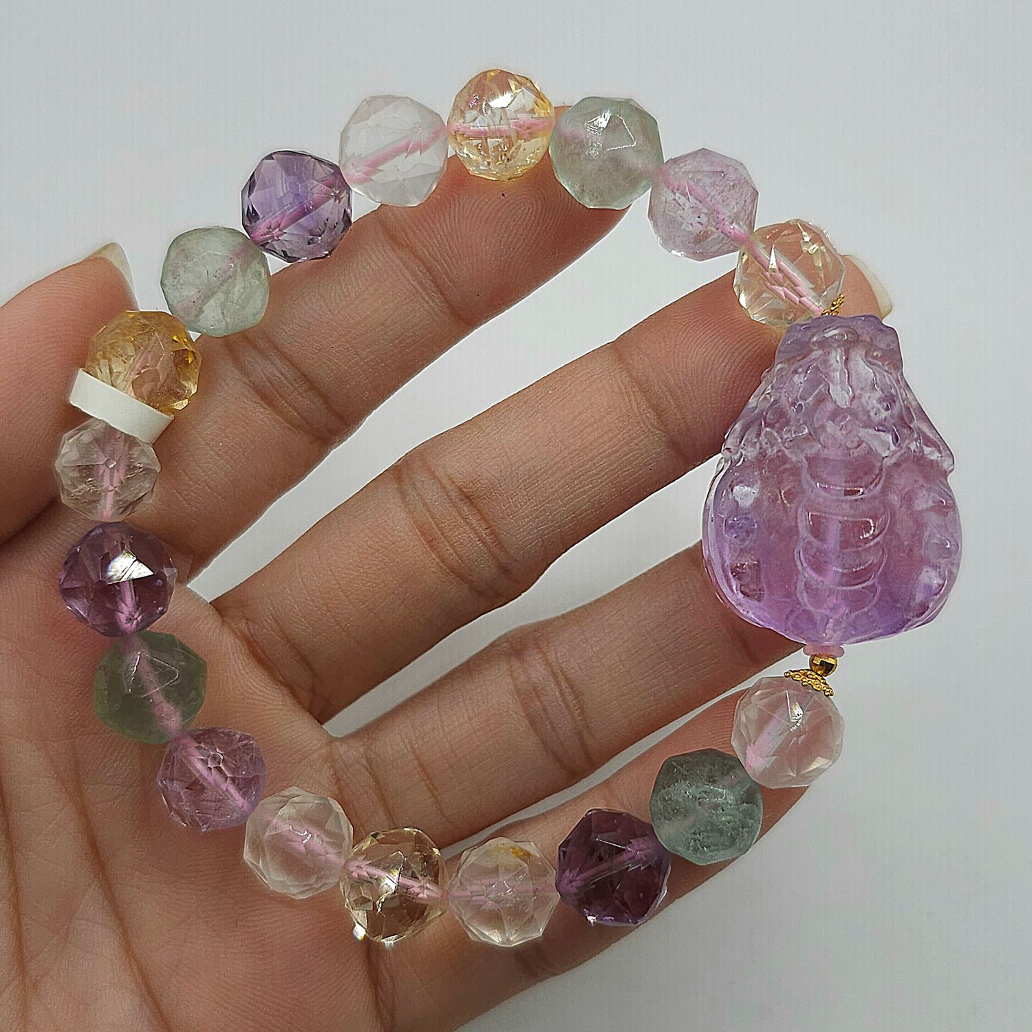 Natural Duo Bao with Dragon Pixiu - 18K