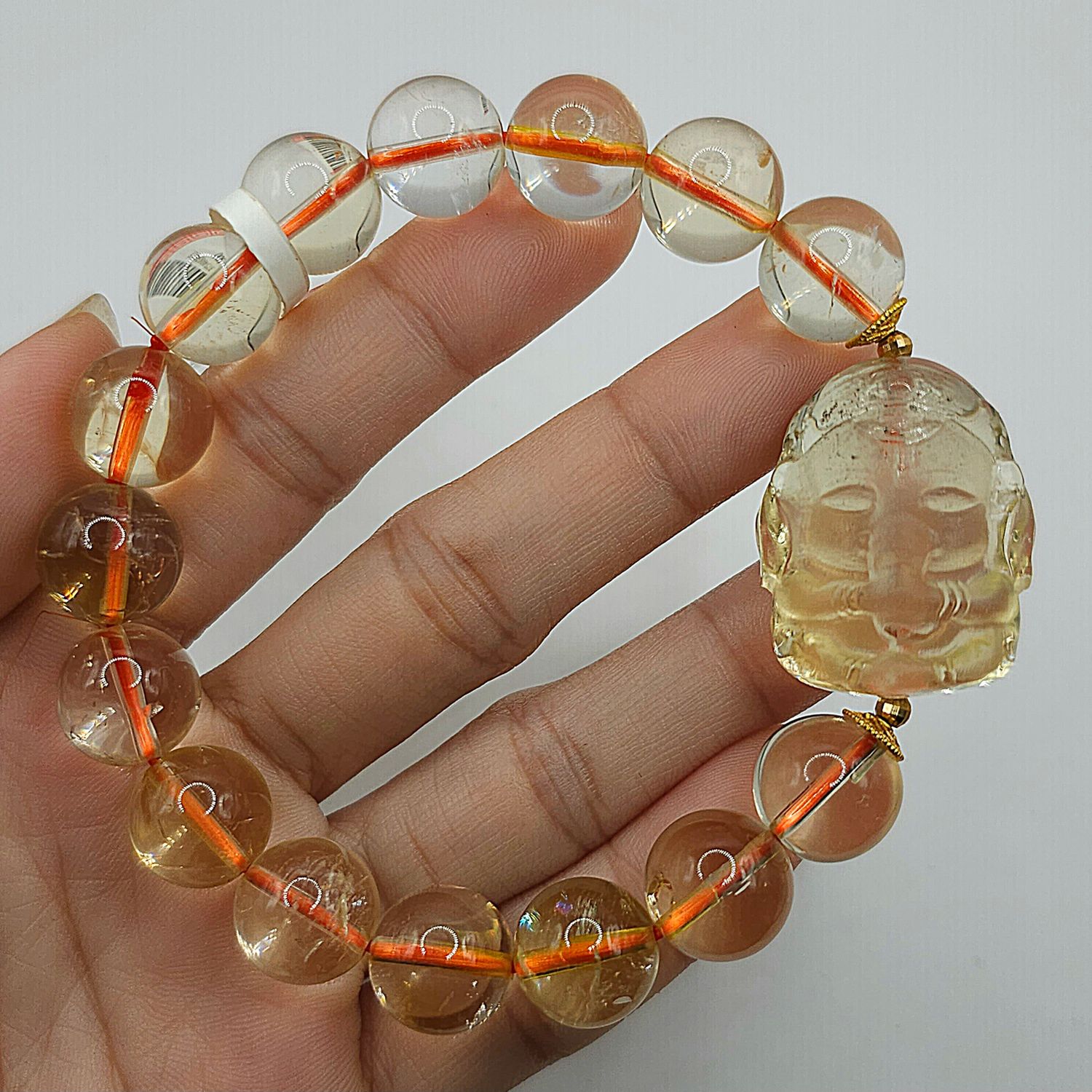 Natural Citrine with Ganesha - 18K
