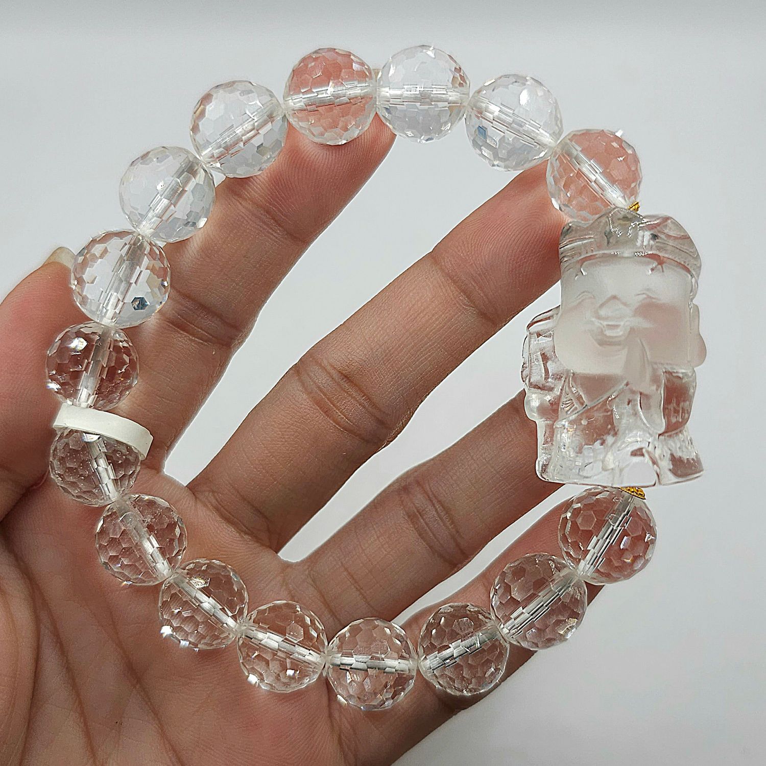 Natural Clear Quartz with Journey to the West - 18K