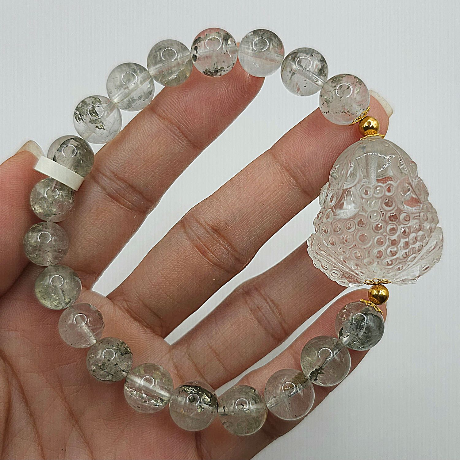 Natural Pyrite Quartz with Toad 18K