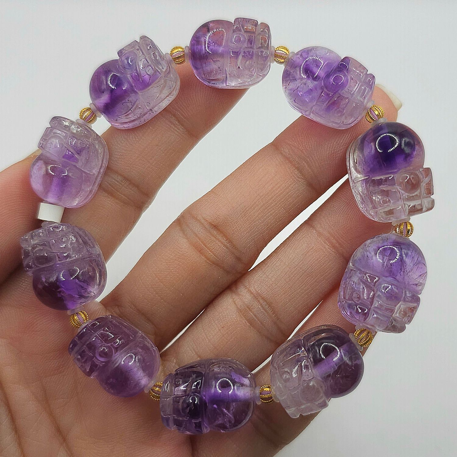 Natural Purple Hair Rabbit Pixiu 18K