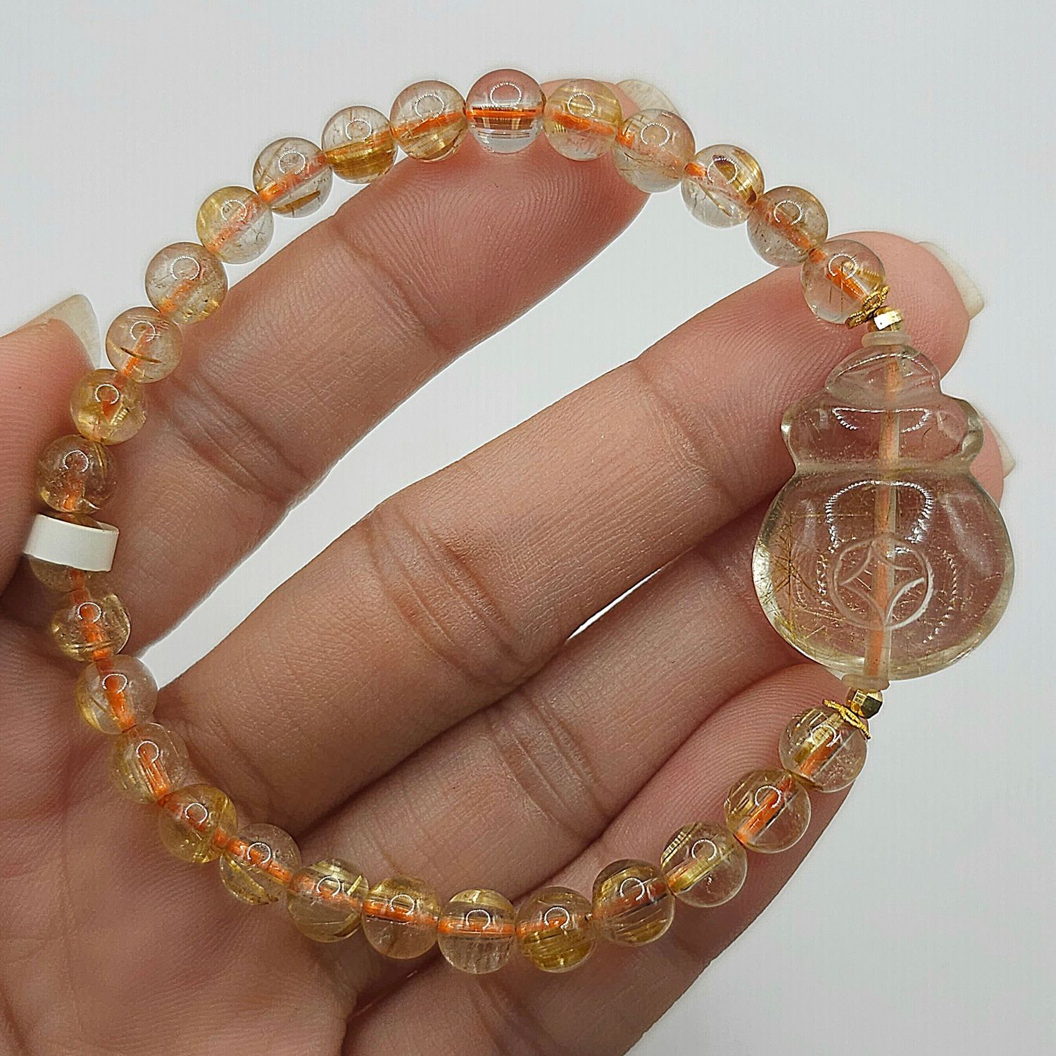 Natural Golden Ruti with Money Bag 18K