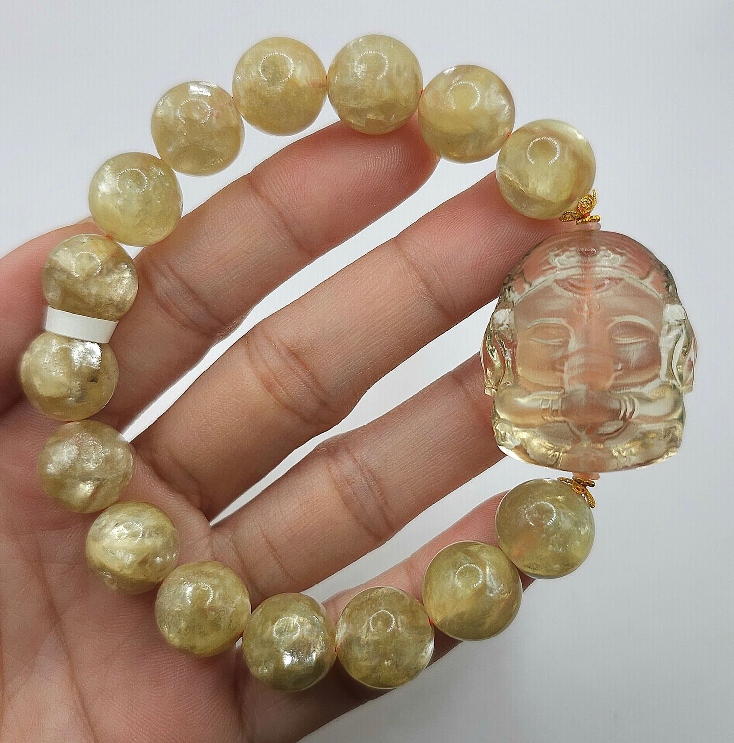 Natural Golden Mica x Citrine Ganesha - 18K