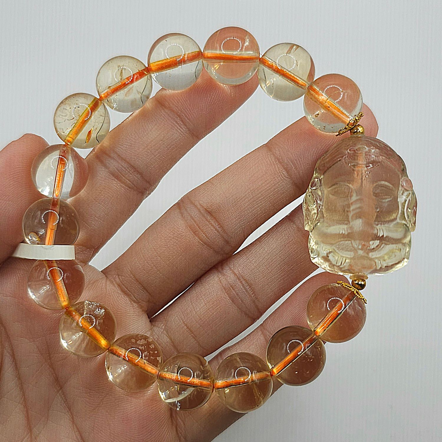 Natural Citrine with Ganesha - 18K