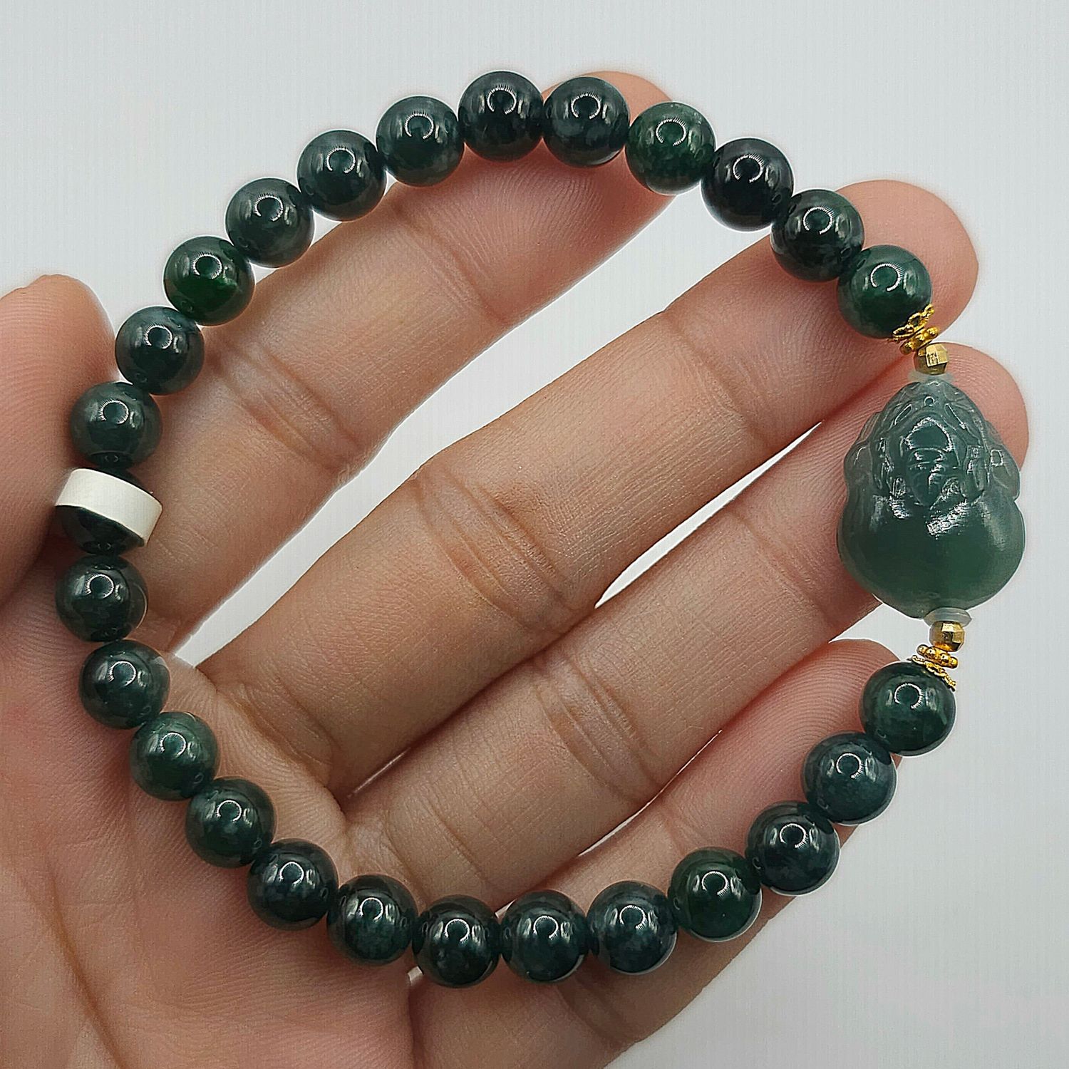 Natural Blue Water with Pixiu 18K