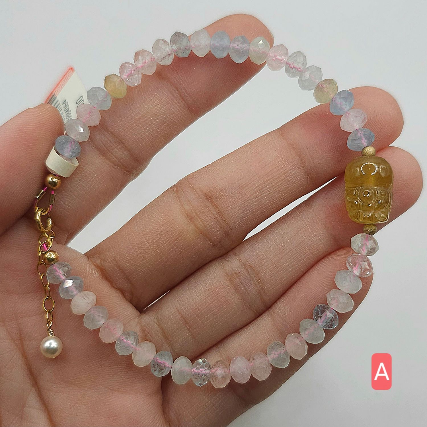 Natural Morganite with Pixiu