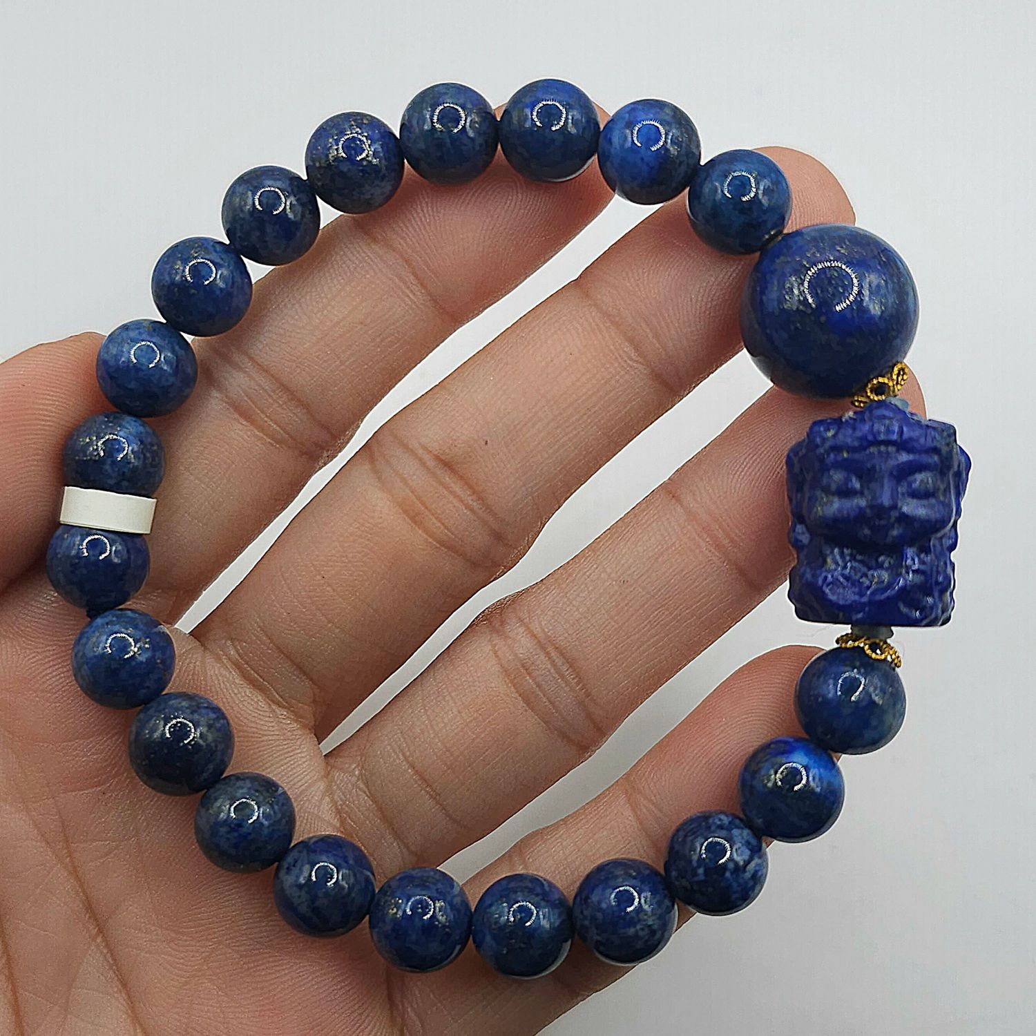 Natural Lapis Lazuli with Guanyin - 18K