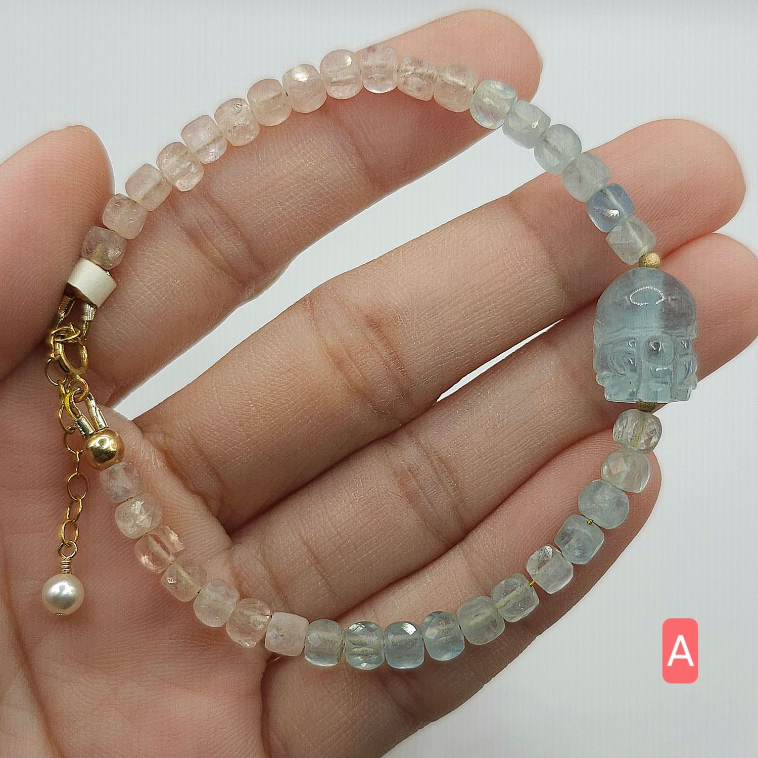 Natural Morganite with Pixiu