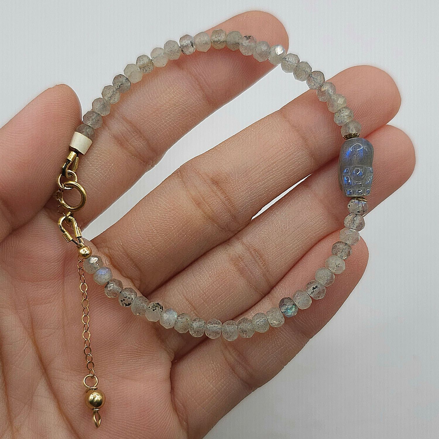 Natural Labradorite with Pixiu