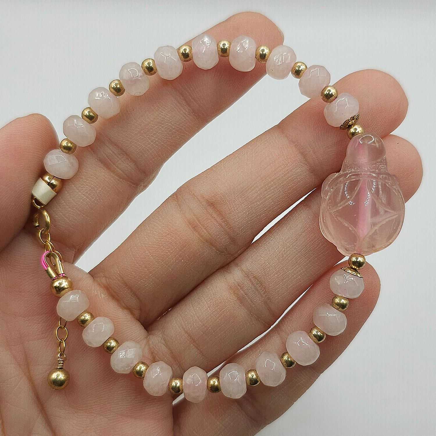 Natural Rose Quartz with Turtle
