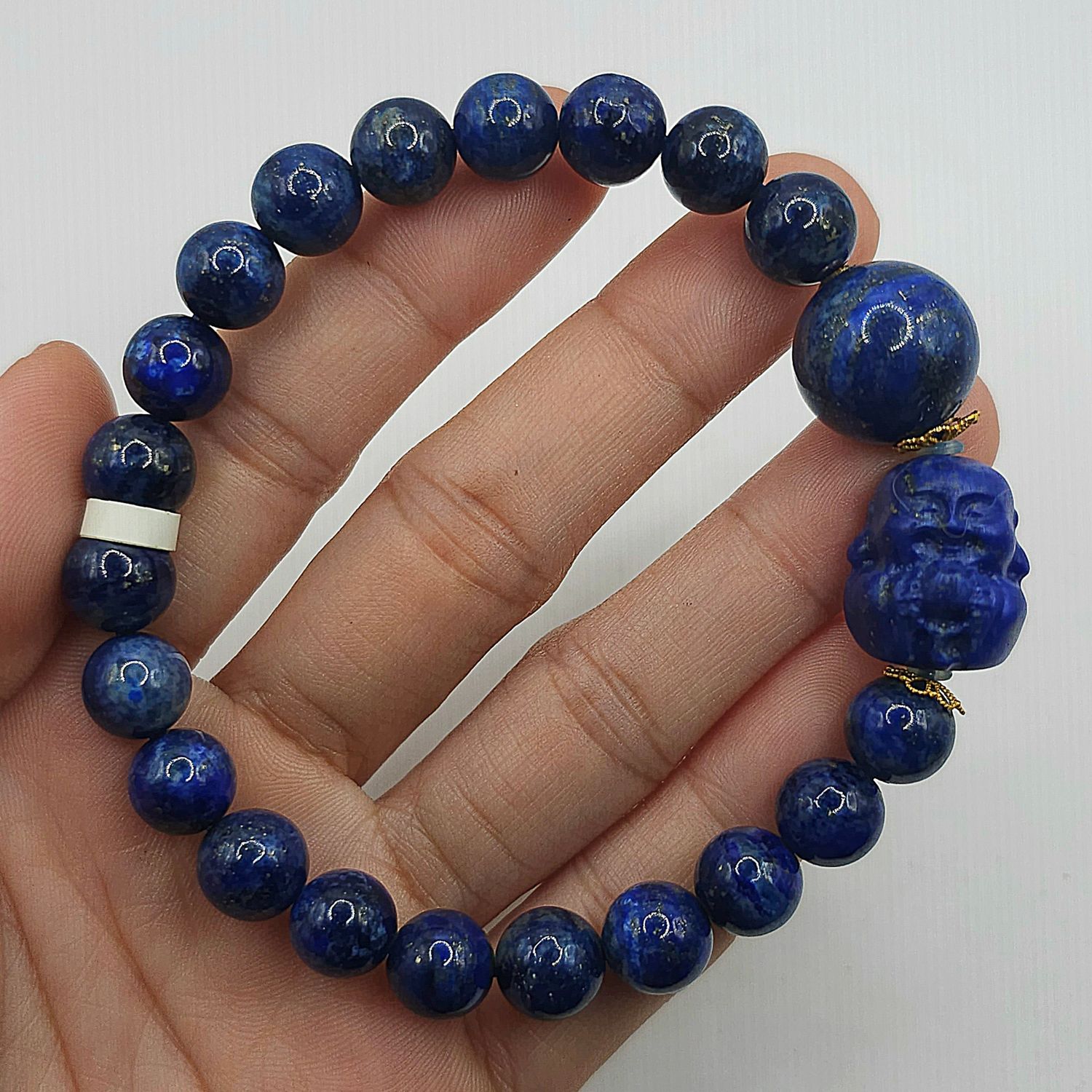 Natural Lapis Lazuli with Buddha - 18K