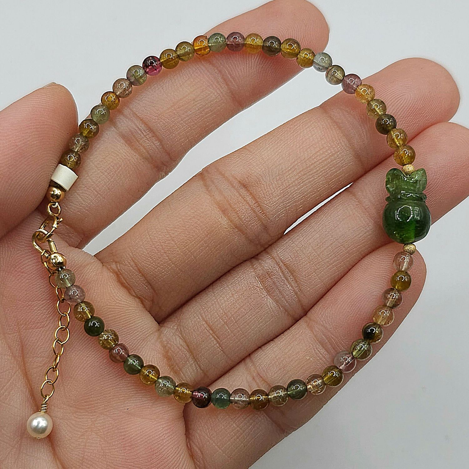 Natural Tourmaline with Money Bag