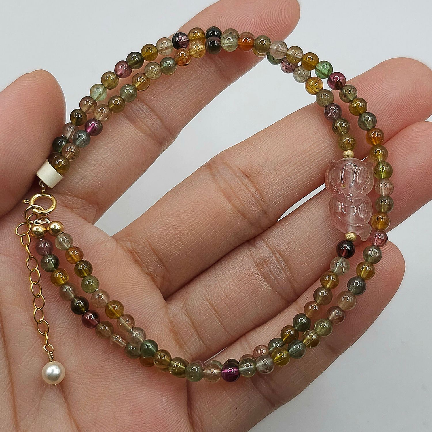 Natural Tourmaline with 9 Tail Fox