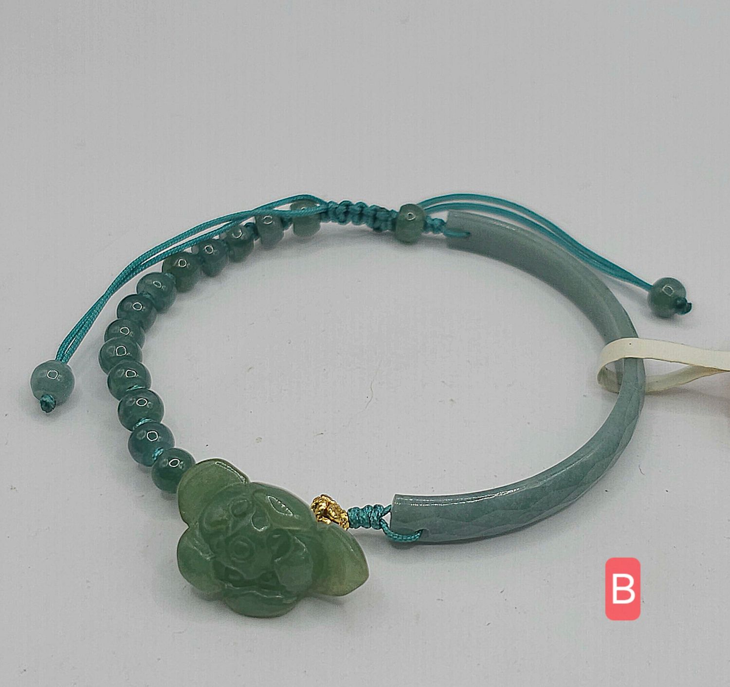 Natural Blue Water Half Bangle