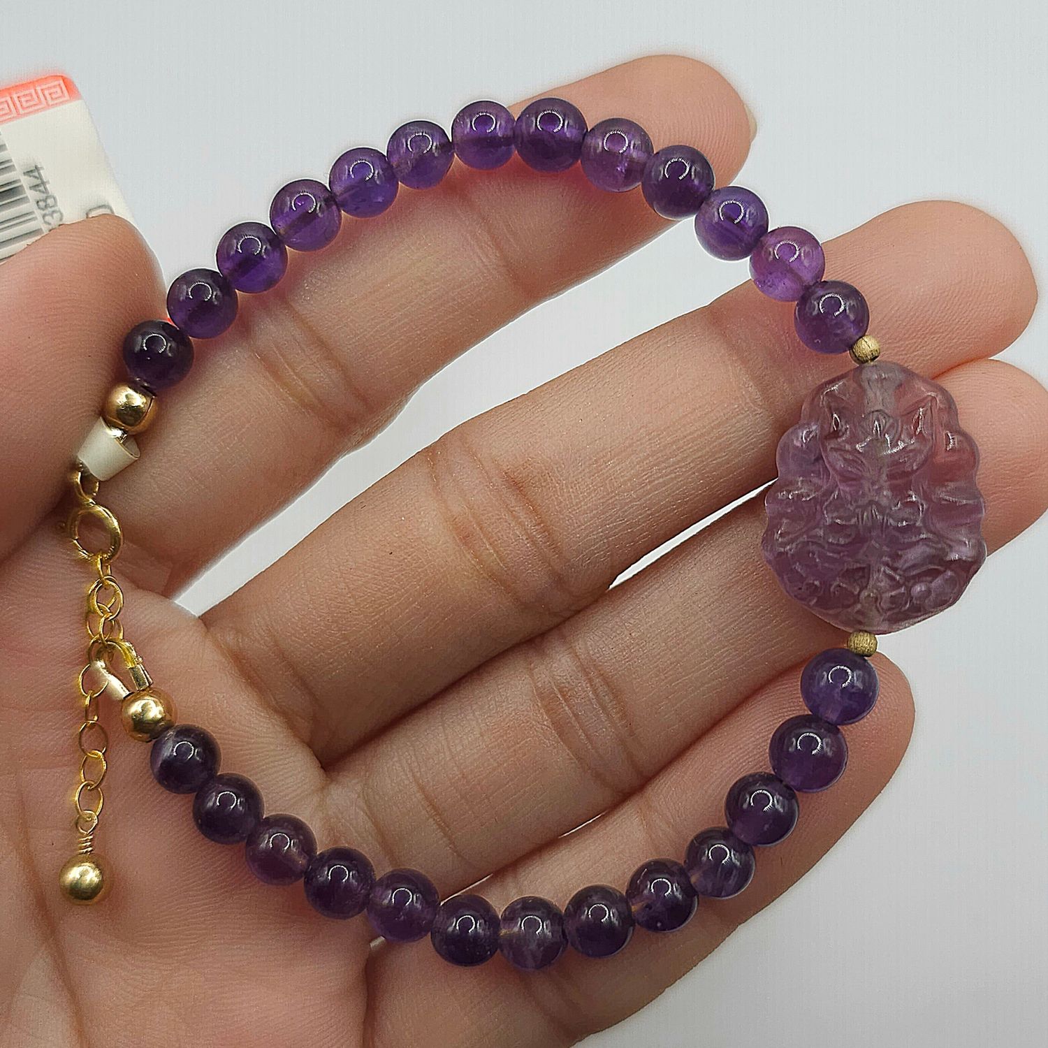 Natural Amethyst with 9 Tail Fox