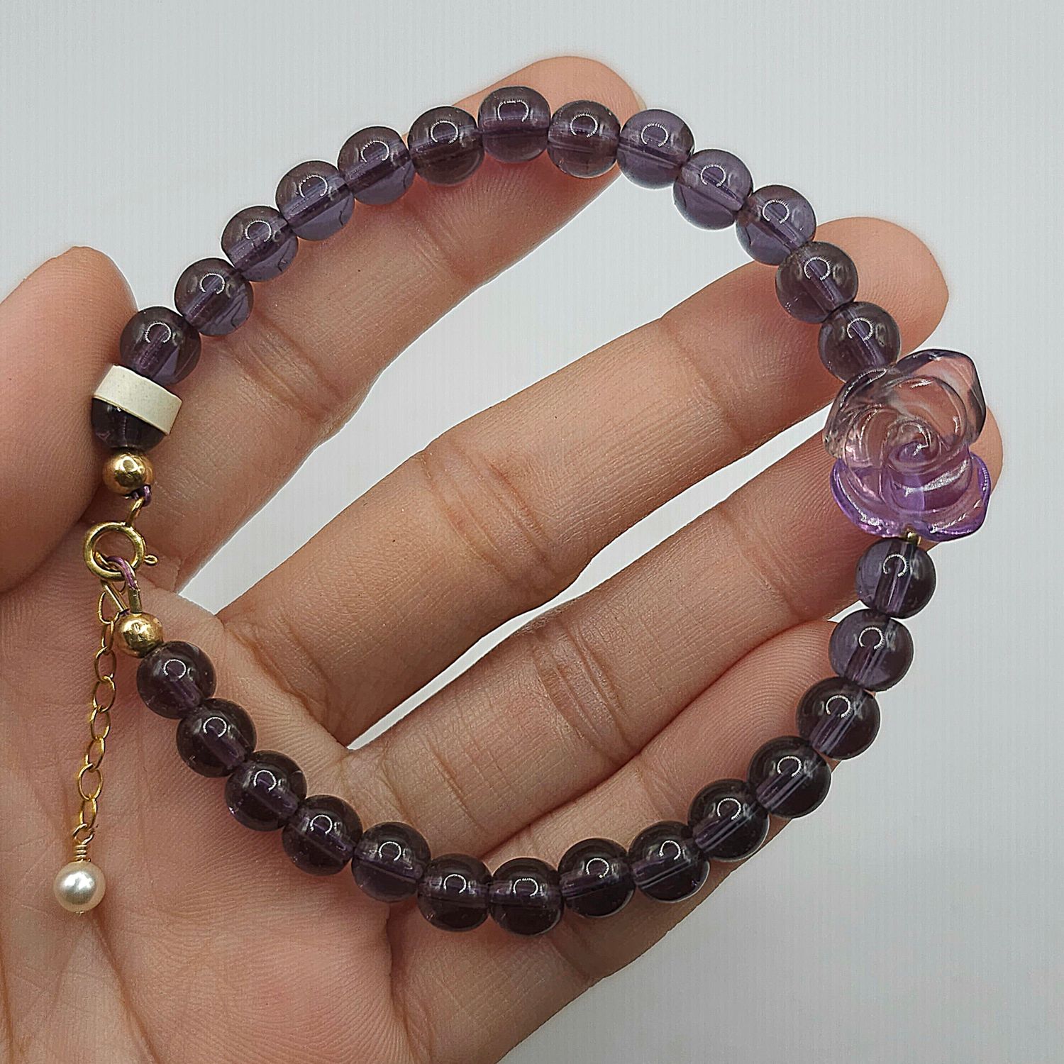 Natural Amethyst with Rose