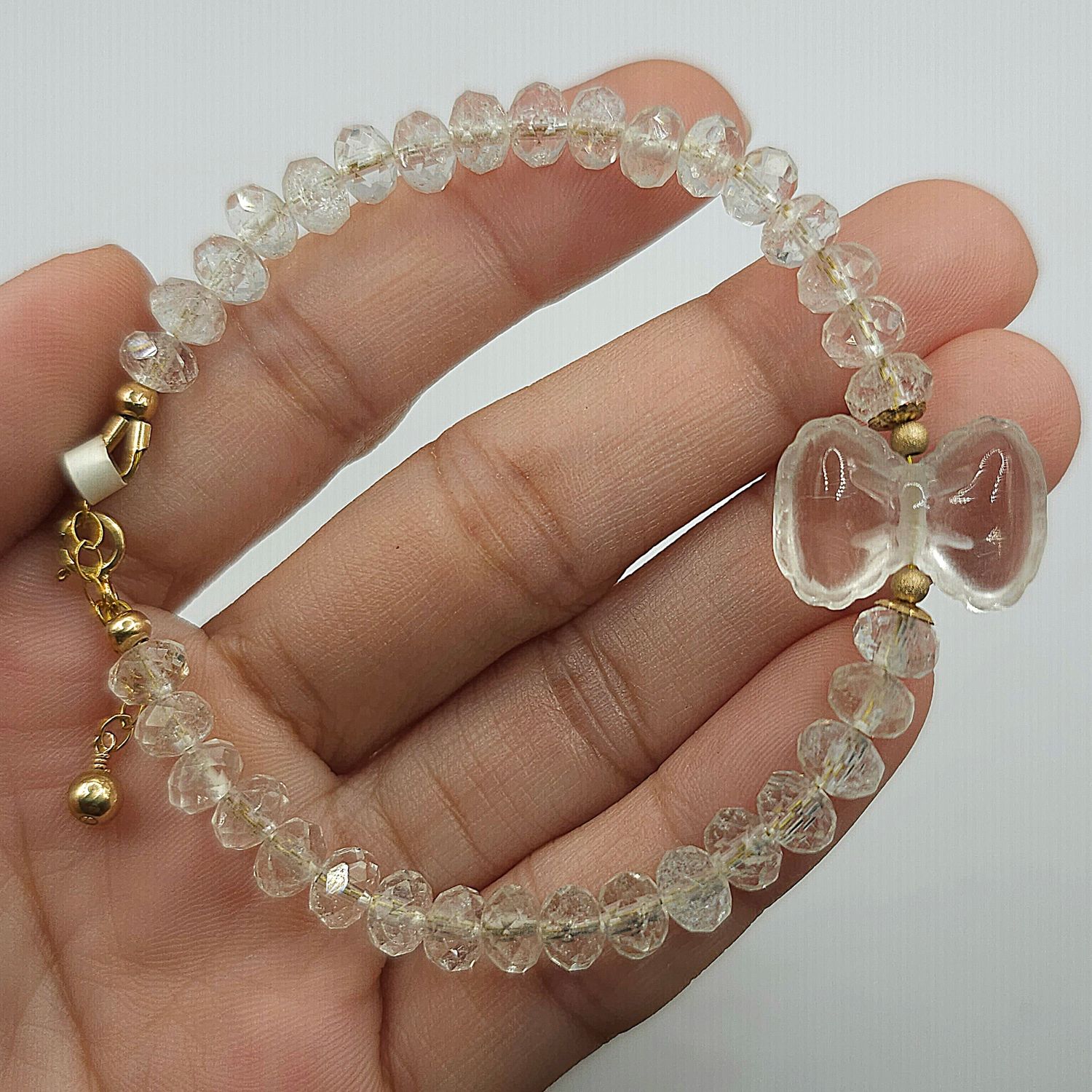 Natural Clear Quartz with Ribbon