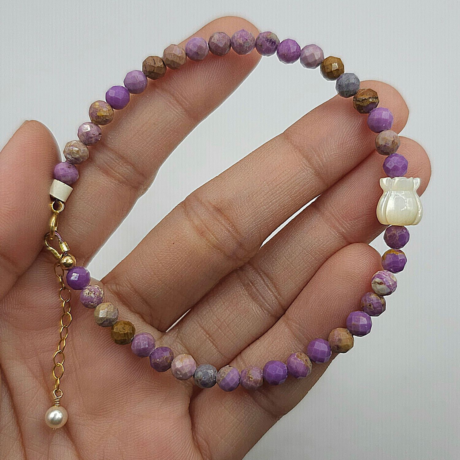 Natural Purple Mica with Mother of Pearl