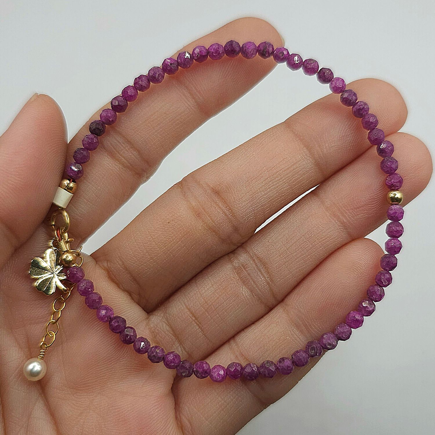 Natural Ruby with Clover