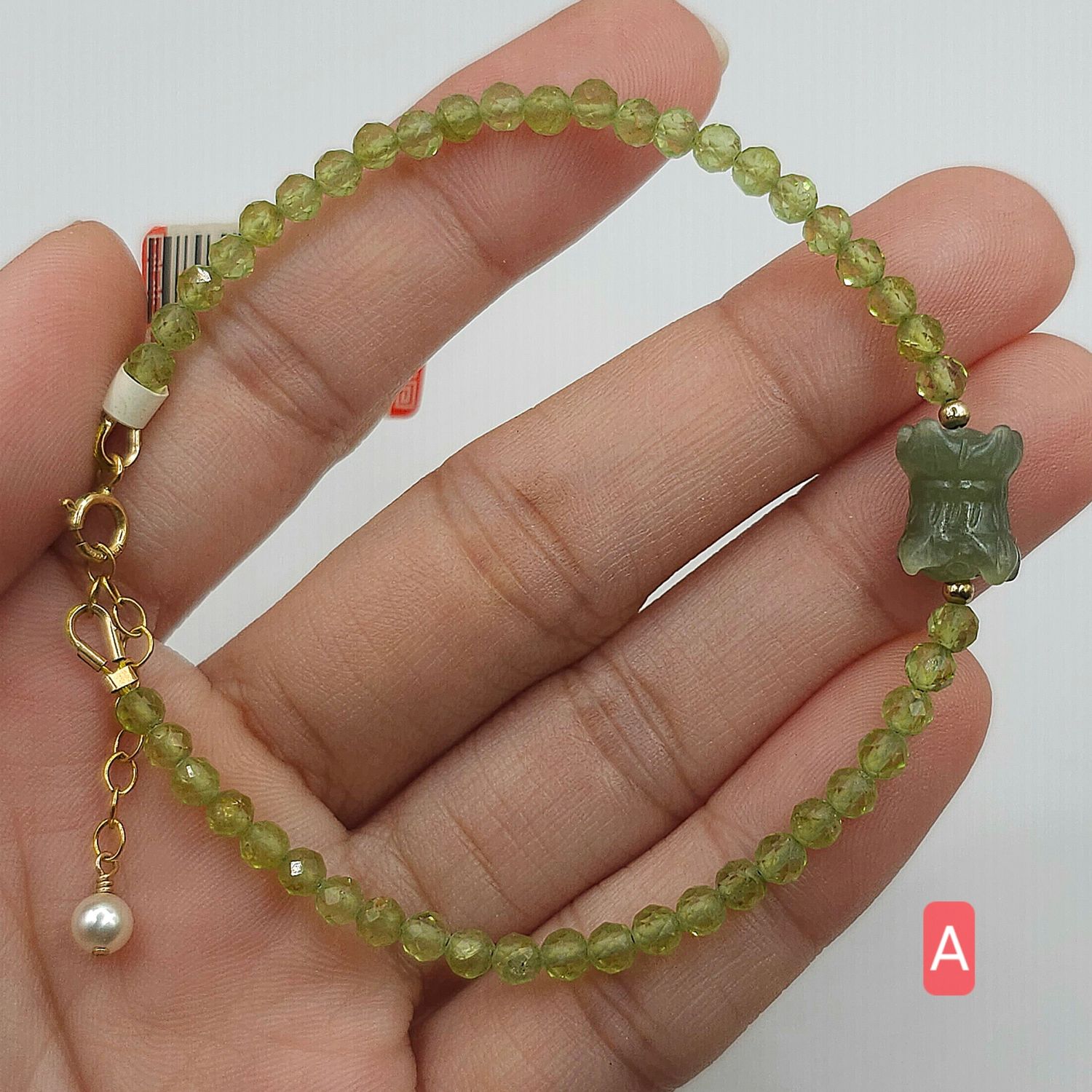 Natural Peridot x Hetian Jade