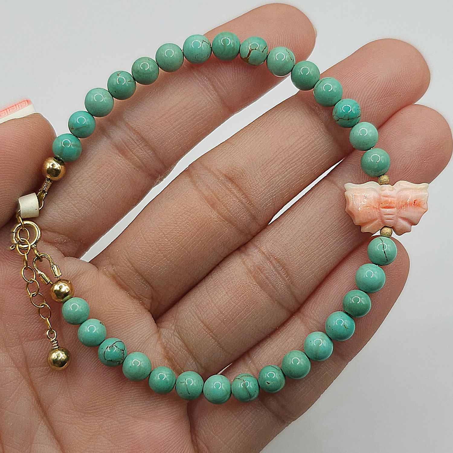 Natural Turquoise x Coral Butterfly