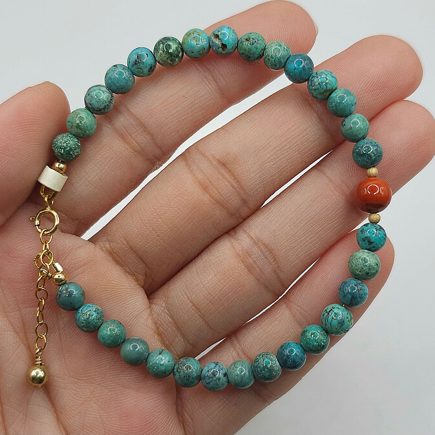 Natural Turquoise x Red Agate