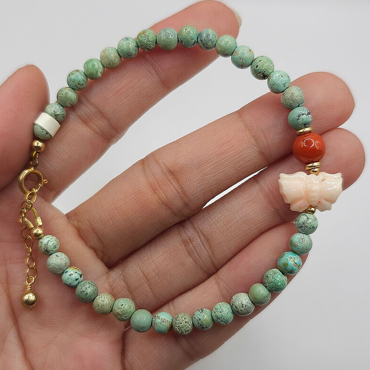 Natural Turquoise x Coral Butterfly