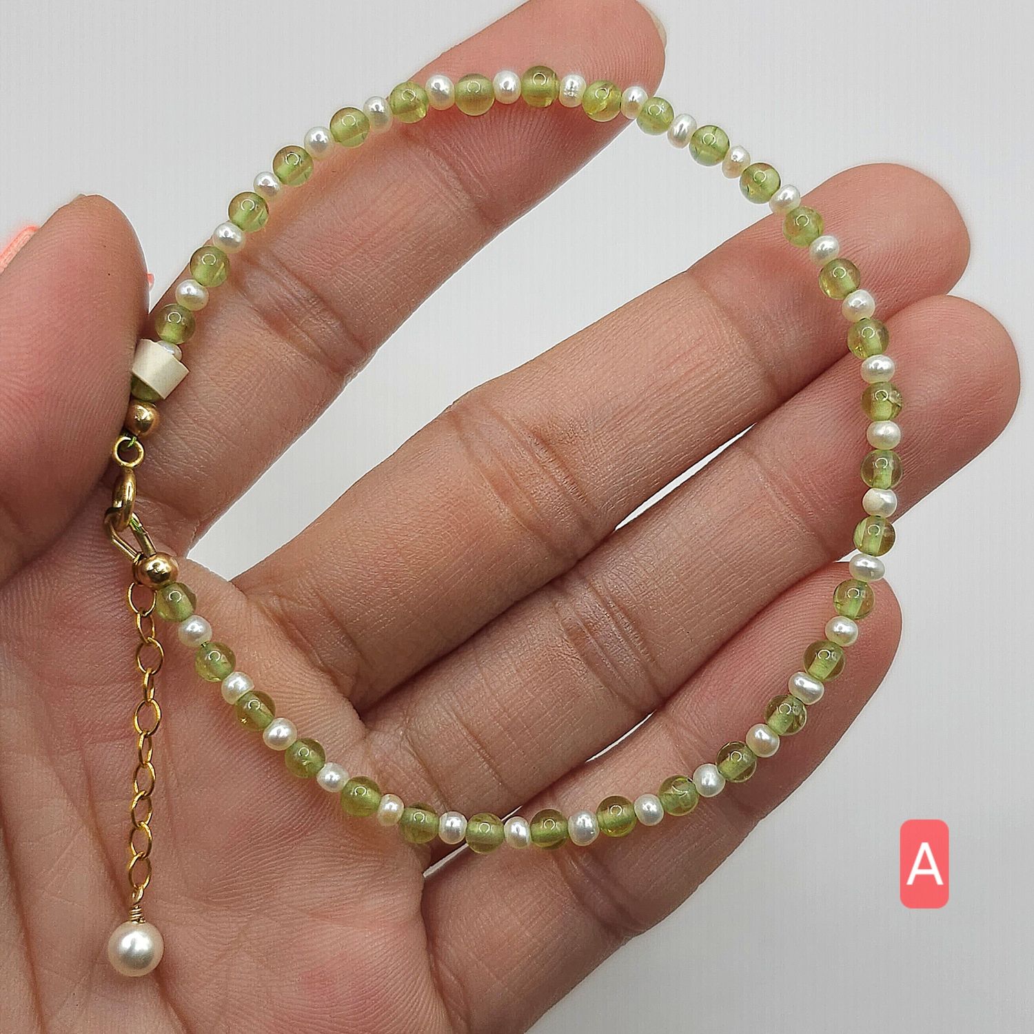 Natural Akoya Pearl x Peridot