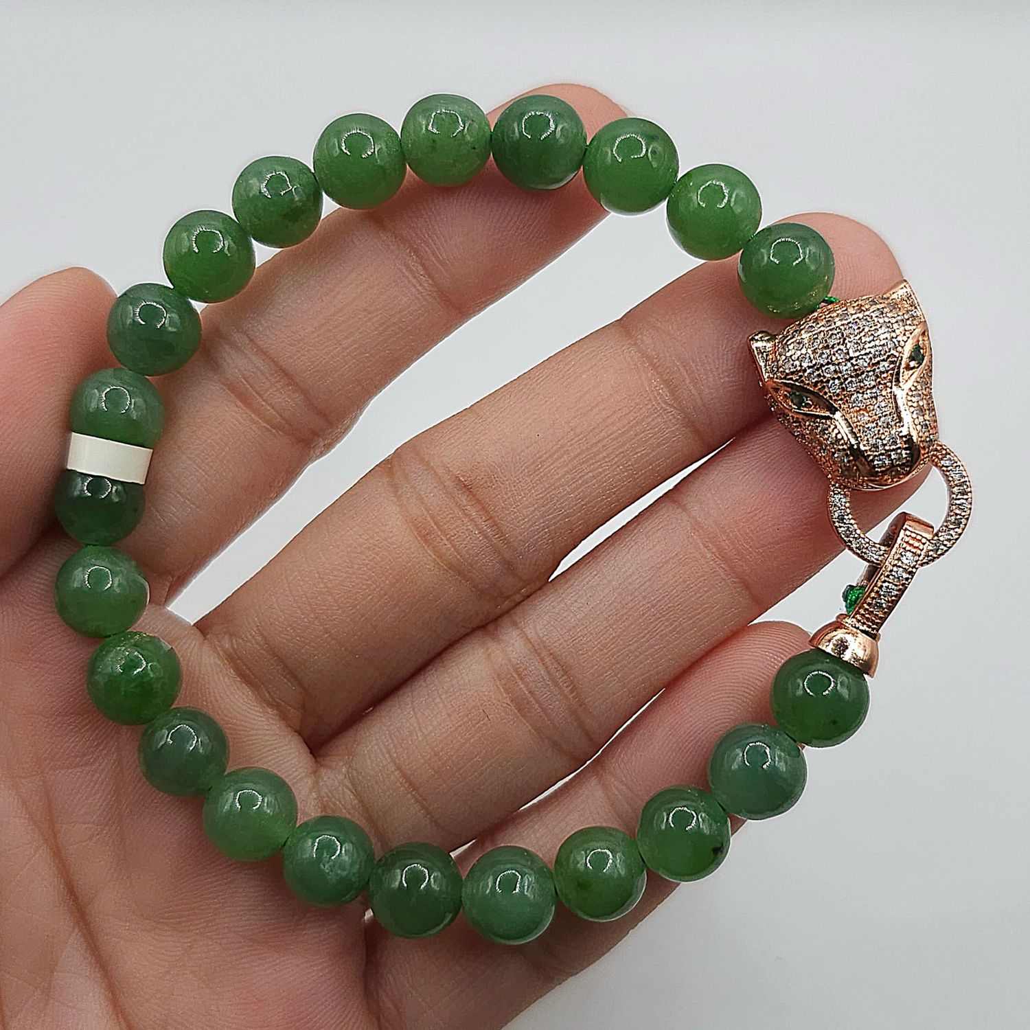 Natural Hetian Jade with Panther