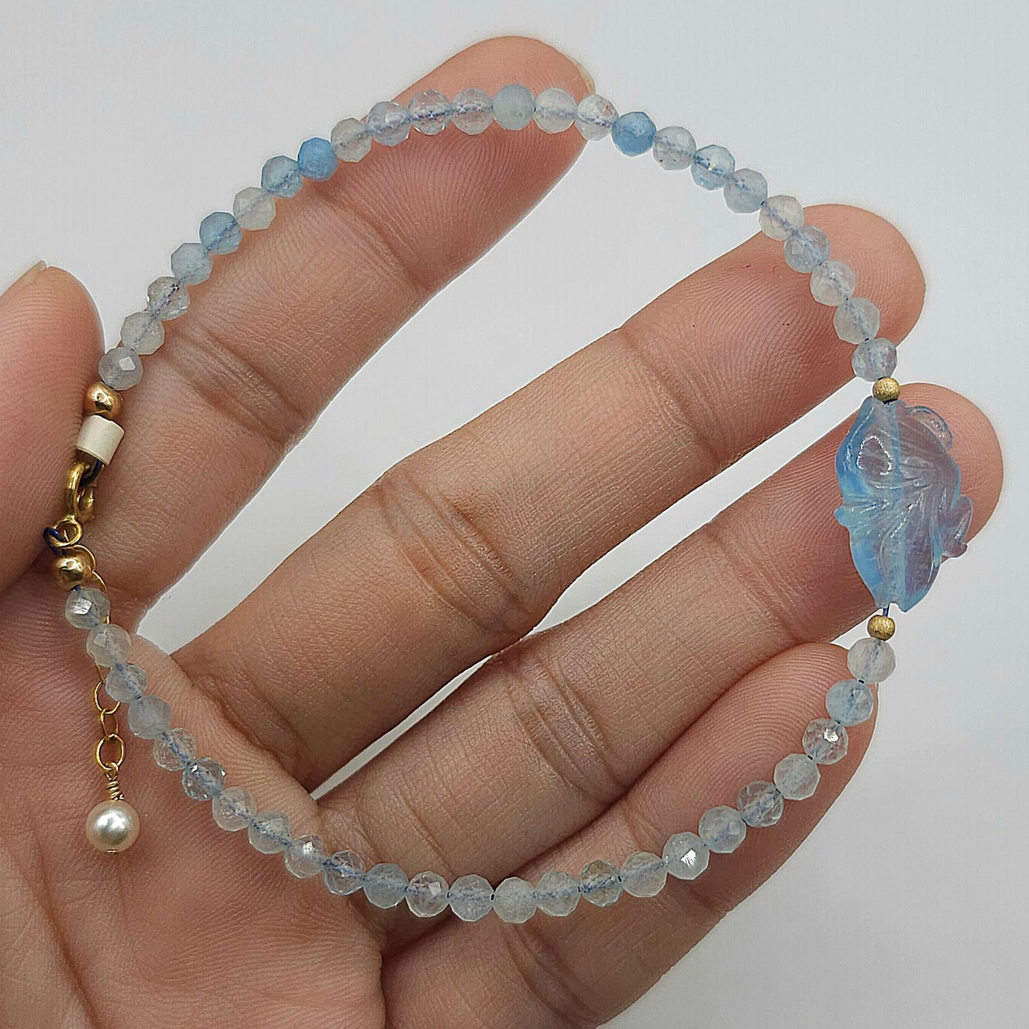 Natural Aquamarine with Fairy