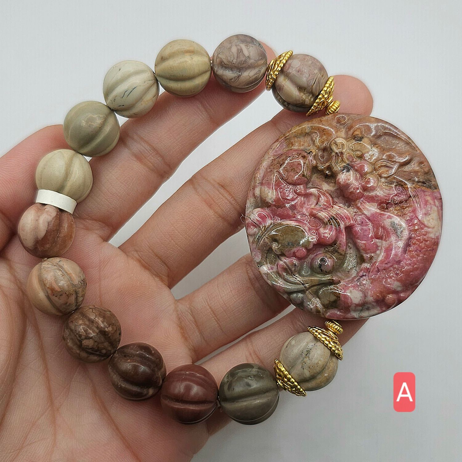 Natural Alashan Agate with Dragon