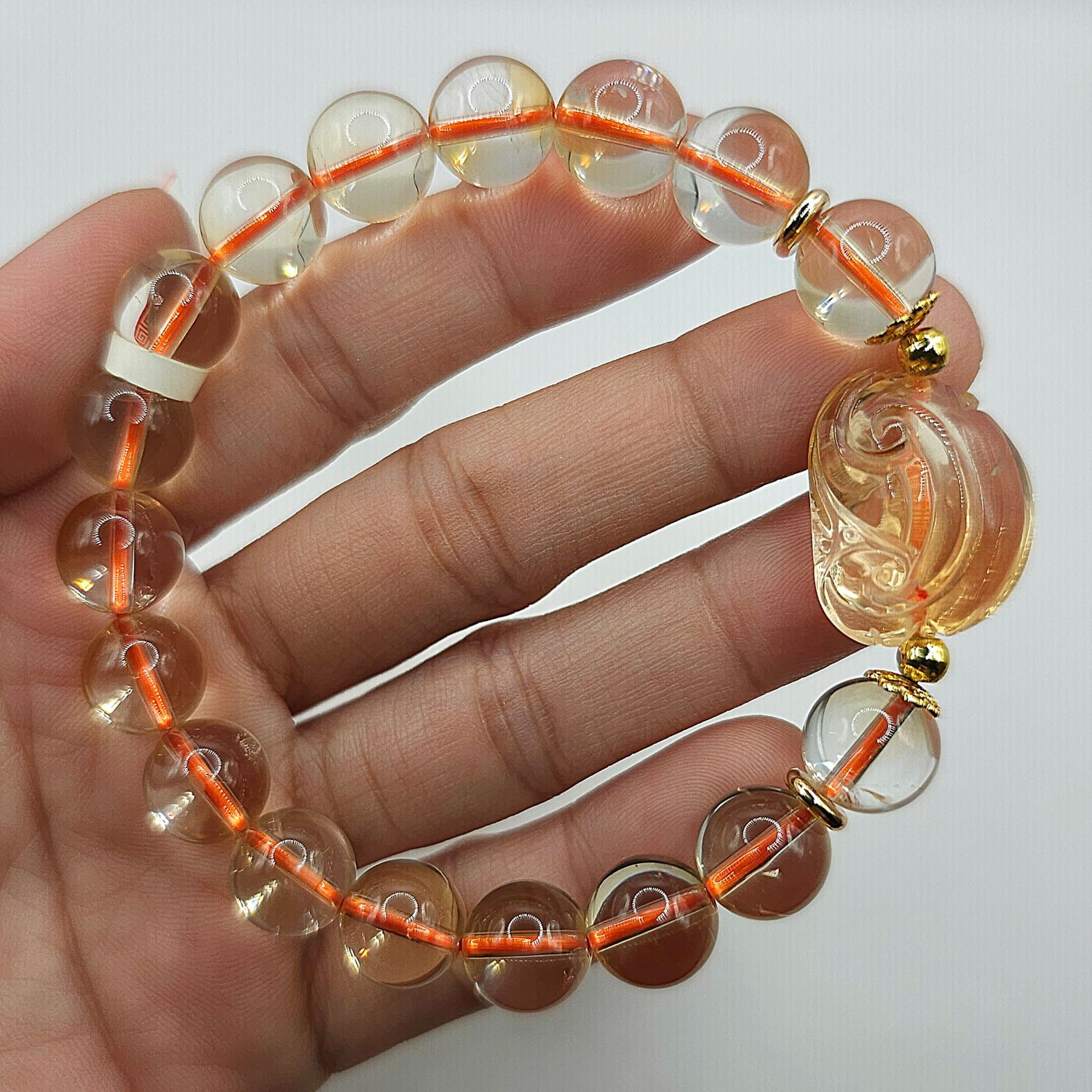 Natural Citrine with Ruyi